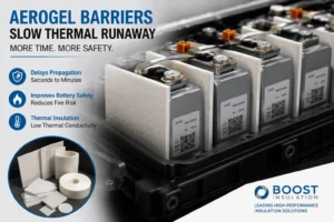 How Much Delay Can an Aerogel Barrier Provide in EV Packs?