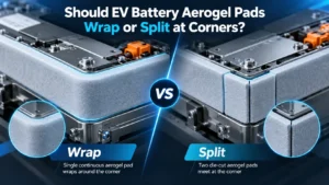Should EV Battery Aerogel Pads Wrap or Split at Corners?